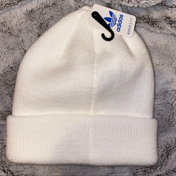 Adidas originals trefoil white black beanie hat - Picture 6 of 7